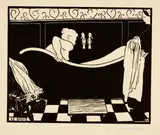 Félix Vallotton, Le bain, 1894, Woodcut on wove paper