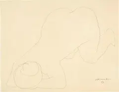 Eduardo Chillida, Sin título, 1950, Pencil on thin wove paper with Vidalon France watermark