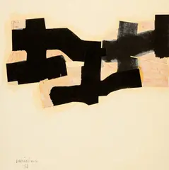 Eduardo Chillida, Sin título, 1968, Collage with painted paper on heavy wove paper