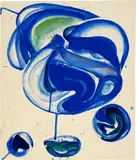 Sam Francis, Including Green II, 1961, Watercolour on paper