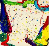 Sam Francis, Bright Ring Drawing (Untitled), Tokyo 1965, Acrylic on wove paper