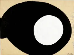 Al Held, Ohne Titel, 1961, Acrylic and Indian ink on thin, cream-coloured china paper