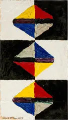 Alfred Jensen, Study for the Guggenheim Museum Picture, 1961, Oil on heavy brown paper