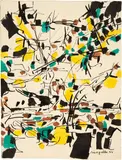 Jean Paul Riopelle, Sans titre, 1955, Indian ink and watercolour on wove paper