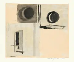 Luc Tuymans, Mirrors (Sealed Rooms), 1998, Gouache and collage on paper, mounted on cardboard support