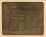 Edvard Munch, Nächtliche Strassenszene - Street Scene at Night, 1897, Mezzotint and drypoint on sturdy beige wove paper