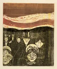 Edvard Munch, Angst, 1896, Colour woodcut on wove paper