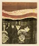 Edvard Munch, Angst, 1896, Colour woodcut on wove paper