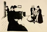 Edvard Munch, Der Tod im Krankenzimmer - Death in the Sickroom, 1896, Lithograph on cream wove paper