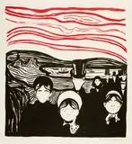 Edvard Munch, Angst, 1896, Colour lithograph on wove paper
