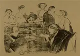 Edvard Munch, In der Frauenklinik - Women in the Hospital, 1896, Lithograph on thin green-grey wove paper