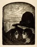 Edvard Munch, Anziehung I - Attraction I, 1896, Lithograph on Japan laid paper