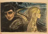 Edvard Munch, Loslösung II - Separation II, 1896, Colour lithograph on sturdy wove paper