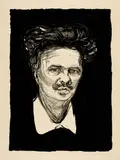 Edvard Munch, August Strindberg, 1896, Lithograph on copperplate paper