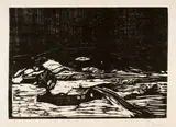Edvard Munch, Grosse Schneelandschaft - Winter Landscape, 1898, Woodcut on Japan paper