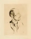 Edvard Munch, Albert Kollmann, 1902, Drypoint on cream-coloured Japan paper