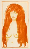 Edvard Munch, Weib mit rotem Haar und grÃ¼nen Augen. Die SÃ¼nde - Woman with Red Hair and Green Eyes. The Sin