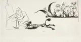 Edvard Munch, Karikatur: Der Überfall - Caricature: The Assault, 1903, Lithograph on smooth coated paper