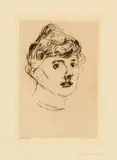 Edvard Munch, Die Prinzessin von Ilmenau - The Princess of Ilmenau, 1905-1906, Drypoint on yellowish copperplate paper