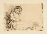 Edvard Munch, Amanda, 1904, Etching on sturdy yellowish wove paper