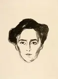 Edvard Munch, Frau Schwarz - Mrs Schwarz, 1906, Lithograph on European cream-coloured Japan laid paper