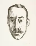 Edvard Munch, Henry van de Velde, 1906, Lithograph on white wove paper