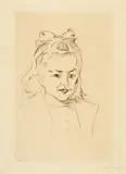 Edvard Munch, Ottilie Schiefler, 1907, Drypoint on Japan paper