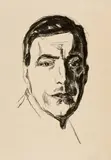 Edvard Munch, Albrecht Schmidt, 1908-1909, Lithograph on Japan paper