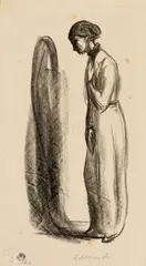 Edvard Munch, Die Geisteskranke - The Insane, 1908-1909, Lithograph on Japan paper