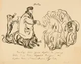 Edvard Munch, Karikatur: Der reiche Mann - Caricature: The Rich Man