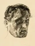 Edvard Munch, Selbstbildnis im Schatten - Self-Portrait in Shadow