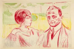 Elsa und Curt Glaser by Edvard Munch, 1913, Colour lithograph on cream wove paper, sold Sep 2025