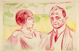 Edvard Munch, Elsa und Curt Glaser, 1913, Colour lithograph on cream wove paper