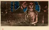Edvard Munch, Liebespaar im Tannenwald - Young Couple in a Spruce Forest, 1915, Colour woodcut on copperplate paper