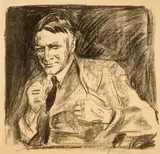 Edvard Munch, Architekt Henrik Bull, 1928, Lithograph on thin, cream-coloured wove paper
