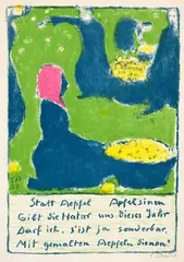 Cuno Amiet, Sammelnummer von 4 Neujahrsblättern, 1936, 1947, 1957, 1961, 4 Lithographs on wove paper