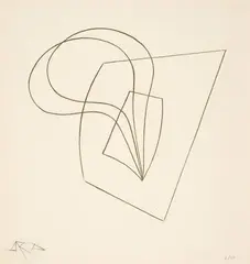 Hans Arp, Pflanzlich-architektonisch, 1959, Lithograph on beige wove paper