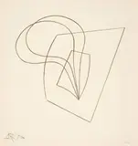 Hans Arp, Pflanzlich-architektonisch, 1959, Lithograph on beige wove paper