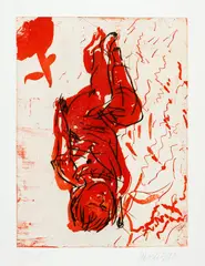 Knabe David by Georg Baselitz, 1998/1999, Line etching and aquatint from 2 copper plates on Somerset wove paper, sold Sep 2025