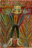 Anselme Boix-Vives, Personnage, 1969, Oil and gouache on cardboard