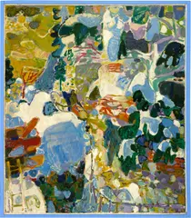 Samuel Buri, Waldschlucht, 1956, Oil on cotton