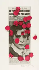 Michael Buthe, Sebastiano Lucarelli mit Rosen, Colour offset on wove paper