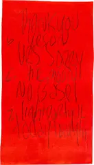 James Lee Byars, No Basel Today, 1981, Gouache and grease pencil on paper with gold glitter