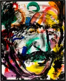 Luciano Castelli, Jean Tinguely, 1991, Acrylic on canvas