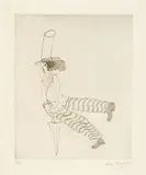 Marc Chagall, L'homme au parapluie - Der Mann mit dem Regenschirm, 1926/1927, Edition printed 1963, Etching on Auvergne laid paper with watermark "Richard de Bas"