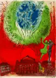 Marc Chagall, L'Opéra - Die Oper, 1954, Colour lithograph on wove paper