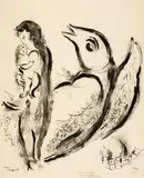Marc Chagall, Mère et l'enfant, 1956, Lithograph on BFK Rives wove paper with watermark