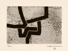 Eduardo Chillida, Rencontre, 1966, Etching on chine collé on Arches wove paper