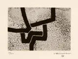 Eduardo Chillida, Rencontre, 1966, Etching on chine collé on Arches wove paper
