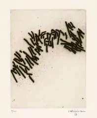 Eduardo Chillida, Vers l’est, 1966, Etching on chine collé on BFK wove paper